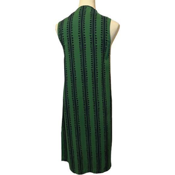 ILANA KOHN 100% Modal Retro Print Hi Low Sleeveless Shirt Dress Size M - Picture 7 of 9